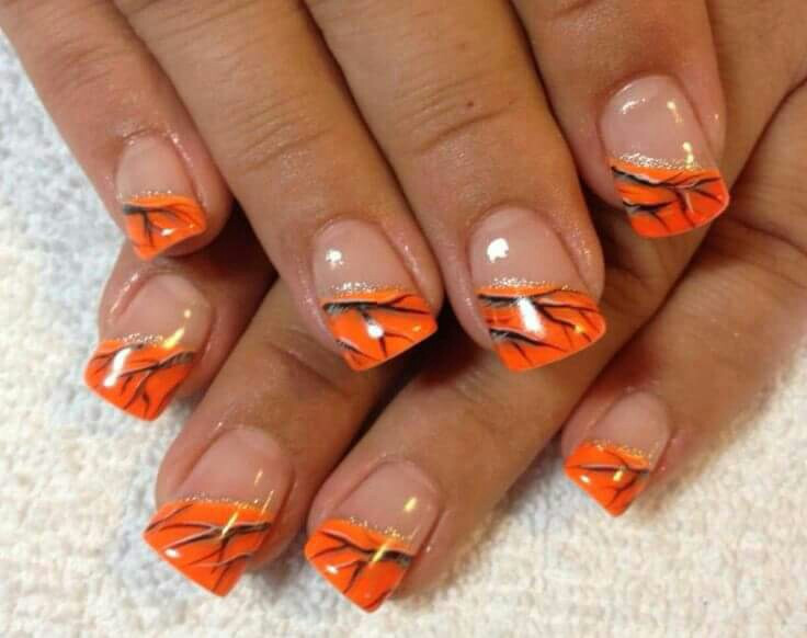 Fall French Nail Designs
 27 Awesome Nail Art Ideas for Thanksgiving Highpe