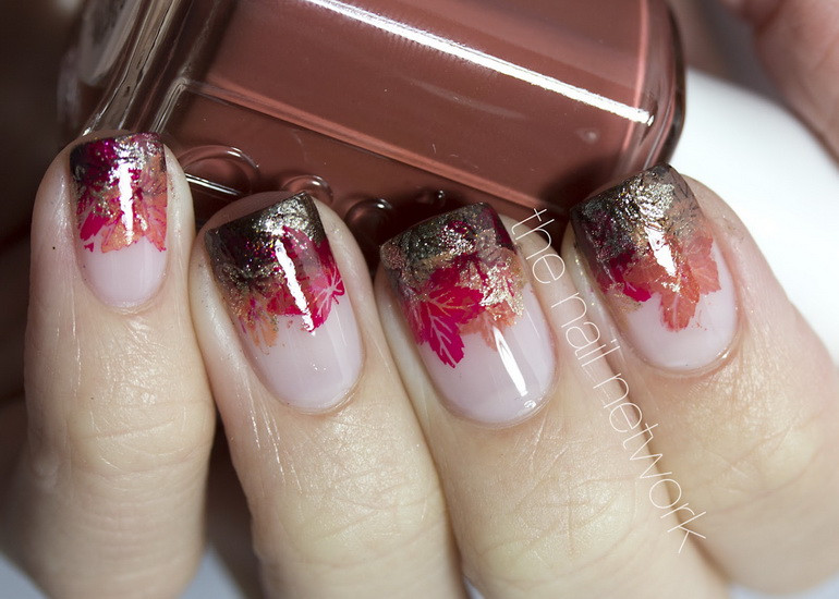 French Tip Nail Designs for Fall - wide 2