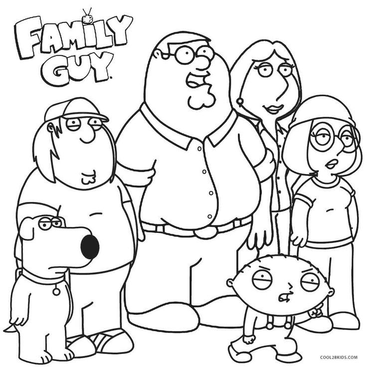 Family Coloring Pages For Kids
 Printable Family Guy Coloring Pages For Kids