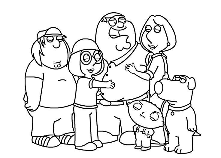 Family Coloring Pages For Kids
 Family Guy to her coloring pages for kids printable
