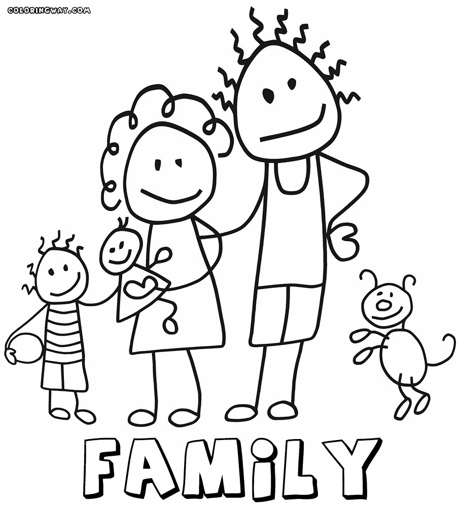 Family Coloring Pages For Kids
 Family coloring pages