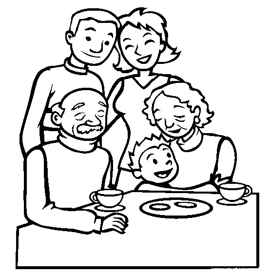 Family Coloring Pages For Kids
 Dibujos para Colorear La familia