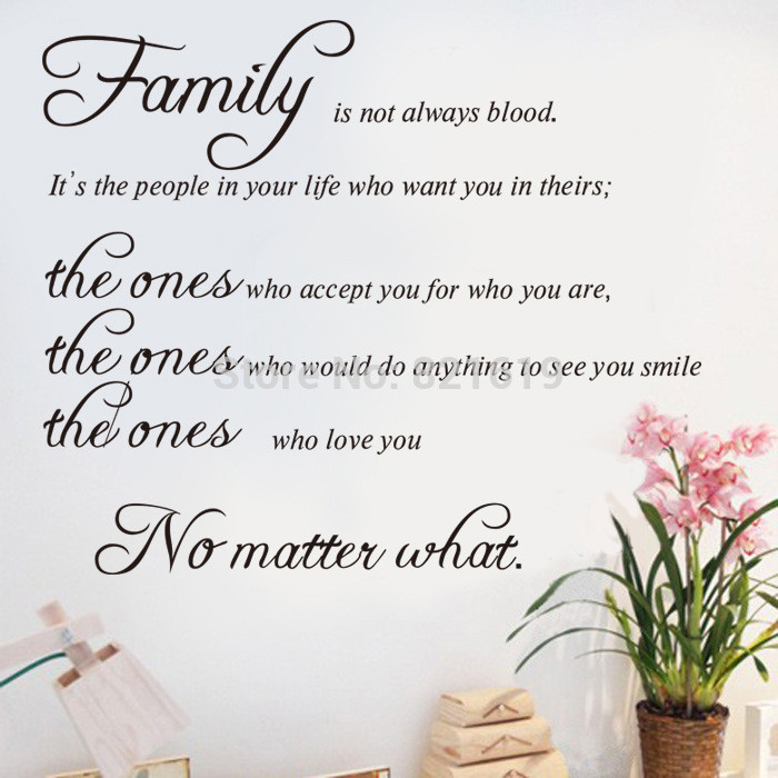 Family Isn'T Always Blood Quote
 Not Blood Family Quotes And Sayings QuotesGram