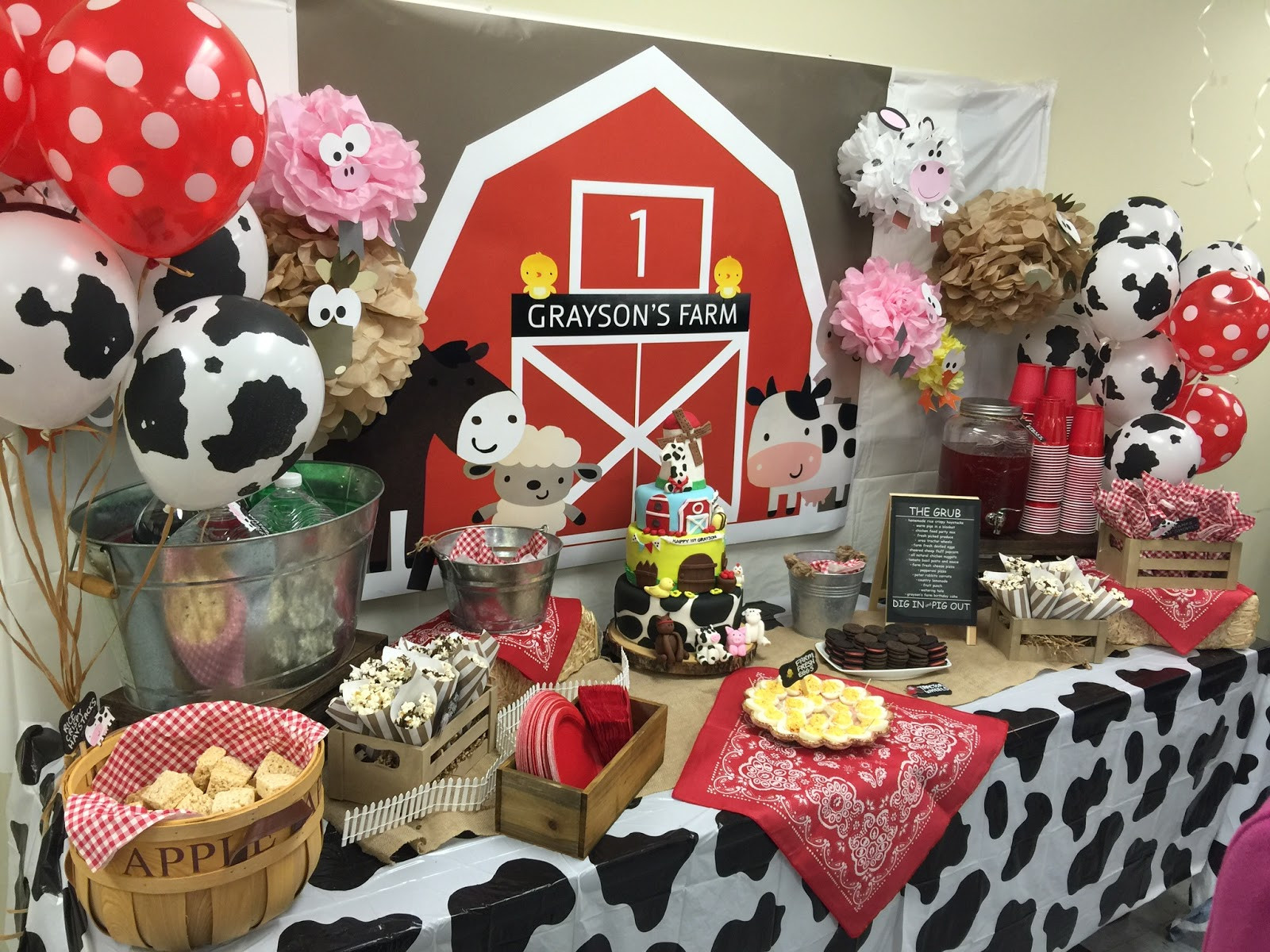 Farm Birthday Party Decorations
 Barnyard Themed First Birthday Party Everything Home