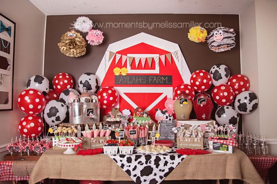Farm Birthday Party Decorations
 How to Host a Farm Themed First Birthday Party