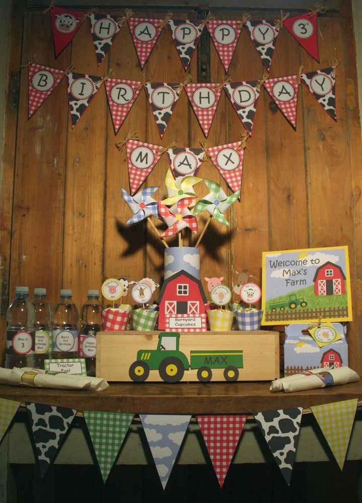 Farm Birthday Party Decorations
 cute table Farm Birthday Party