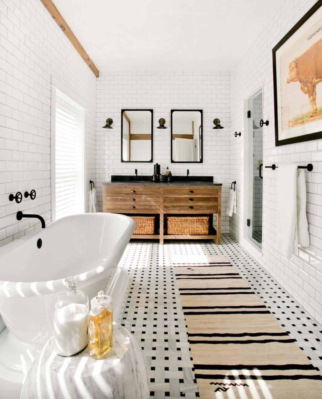 Farmhouse Tile Bathroom
 21 Gorgeous farmhouse style bathrooms you will love