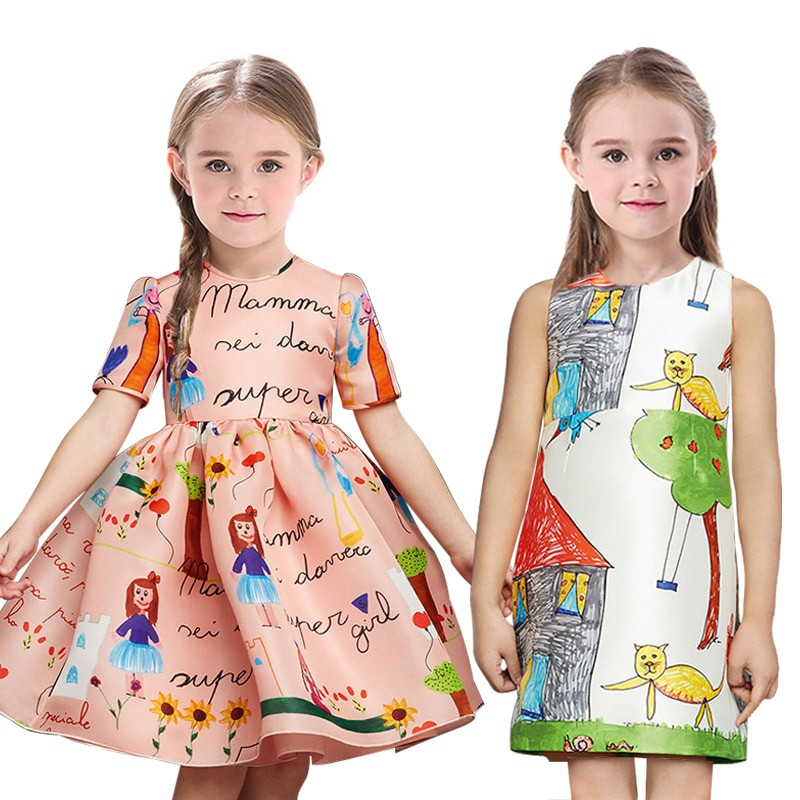 Fashion Design For Children
 Promotion girls dress new 2016 kids clothes girl vestidos