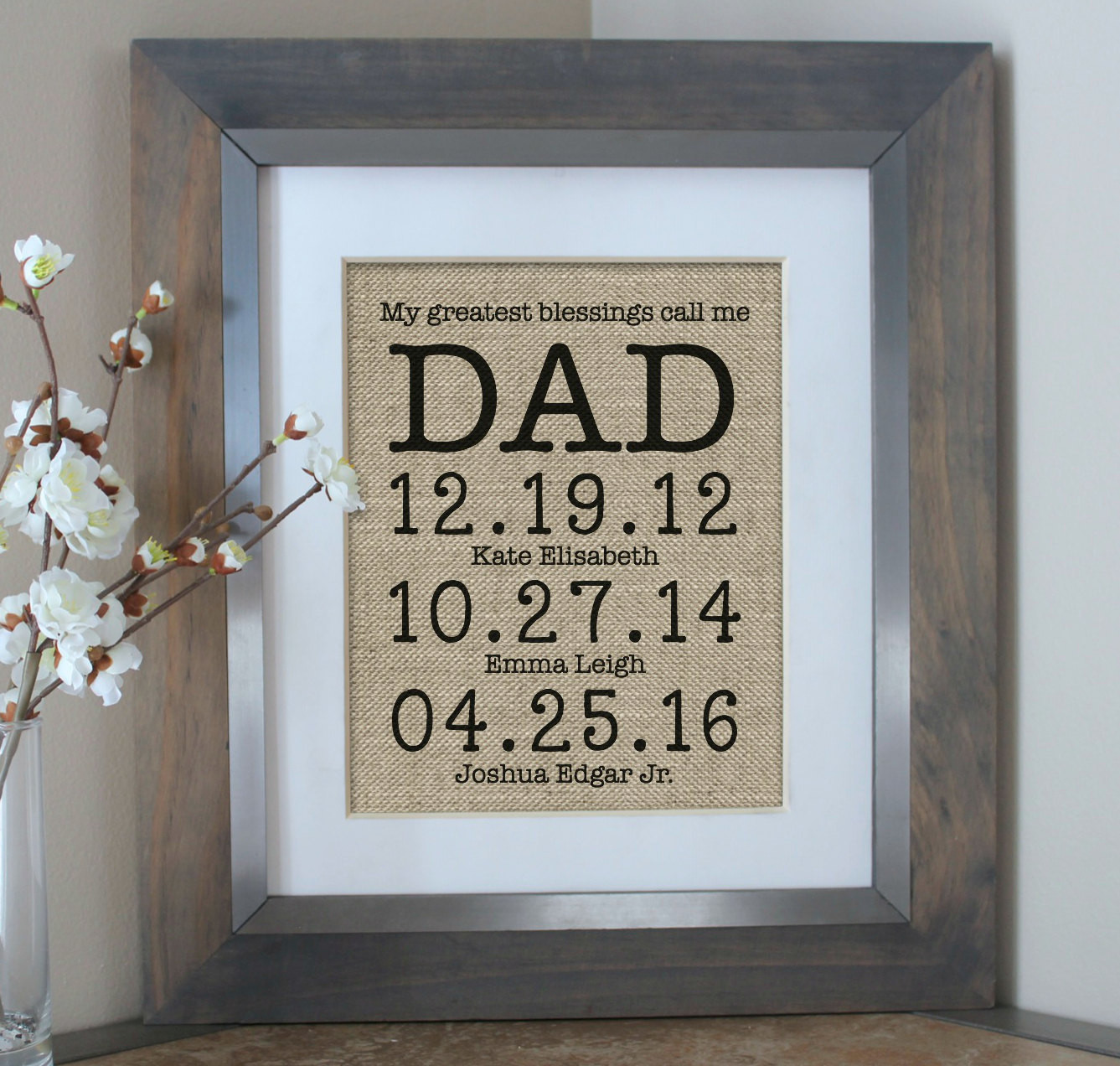 Father To Daughter Gift Ideas
 Gift for Dad from Kids My Daddy Is My Hero by EmmaAndTheBean