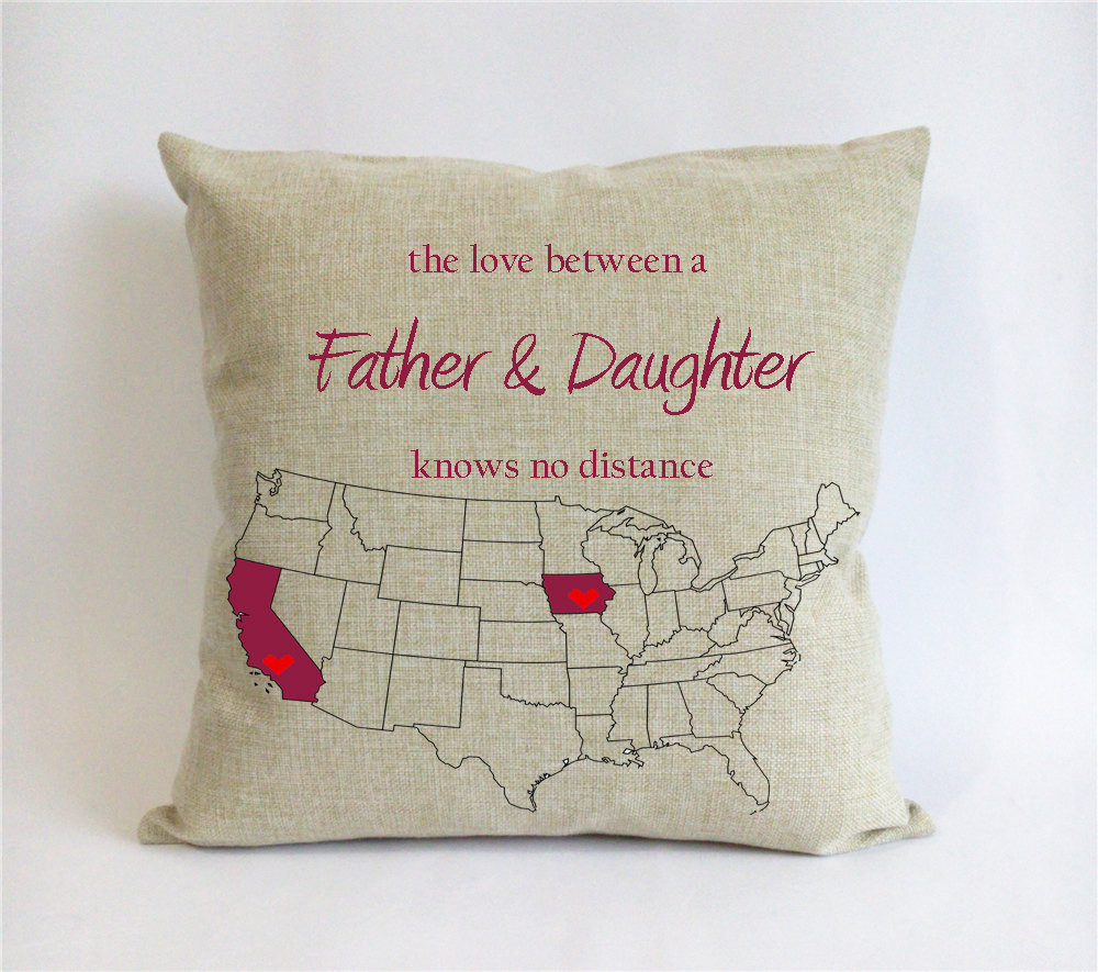 Father To Daughter Gift Ideas
 long distance father daughter pillow case fathers day t