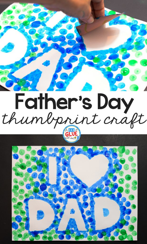 Father'S Day Craft Ideas For Kids
 I Love Dad Father s Day Thumbprint Craft