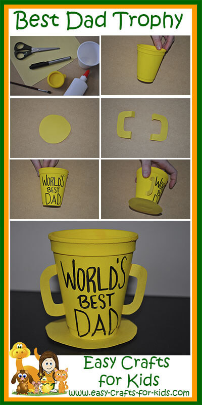 Father'S Day Craft Ideas For Kids
 Fathers Day Crafts for Toddlers Homemade Trophy for the