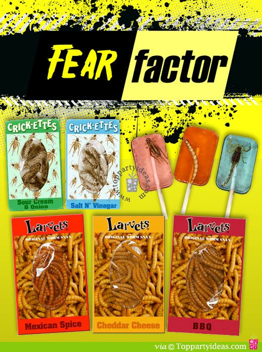 Fear Factor Halloween Party Ideas
 Fear Factor Party Foods I want to make the kitty litter