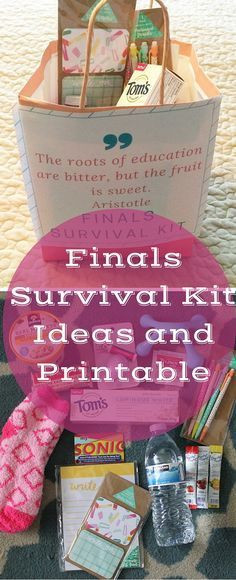 Finals Week Gift Basket Ideas
 Finals Week Survival Kit tennis balls for fun earplugs