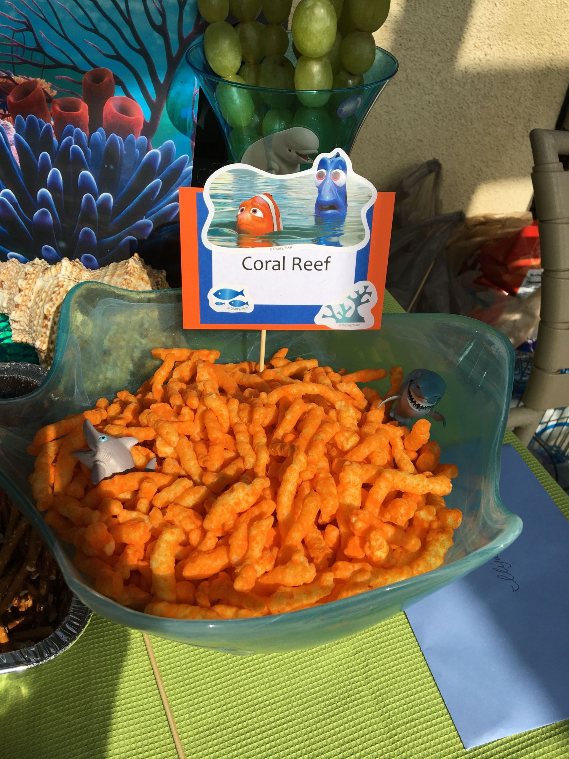 Finding Dory Party Food Ideas
 Finding Dory Party Coral Reef Cheetos in 2019