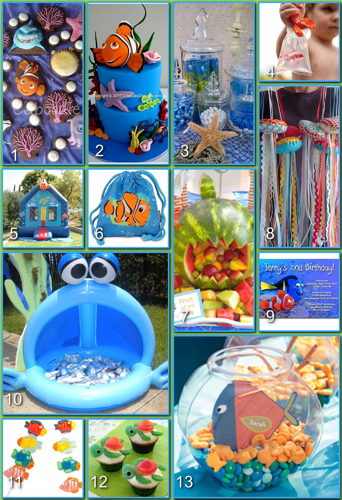 Finding Nemo Party Food Ideas
 Disney Donna Kay Disney Party Boards Finding Nemo Party