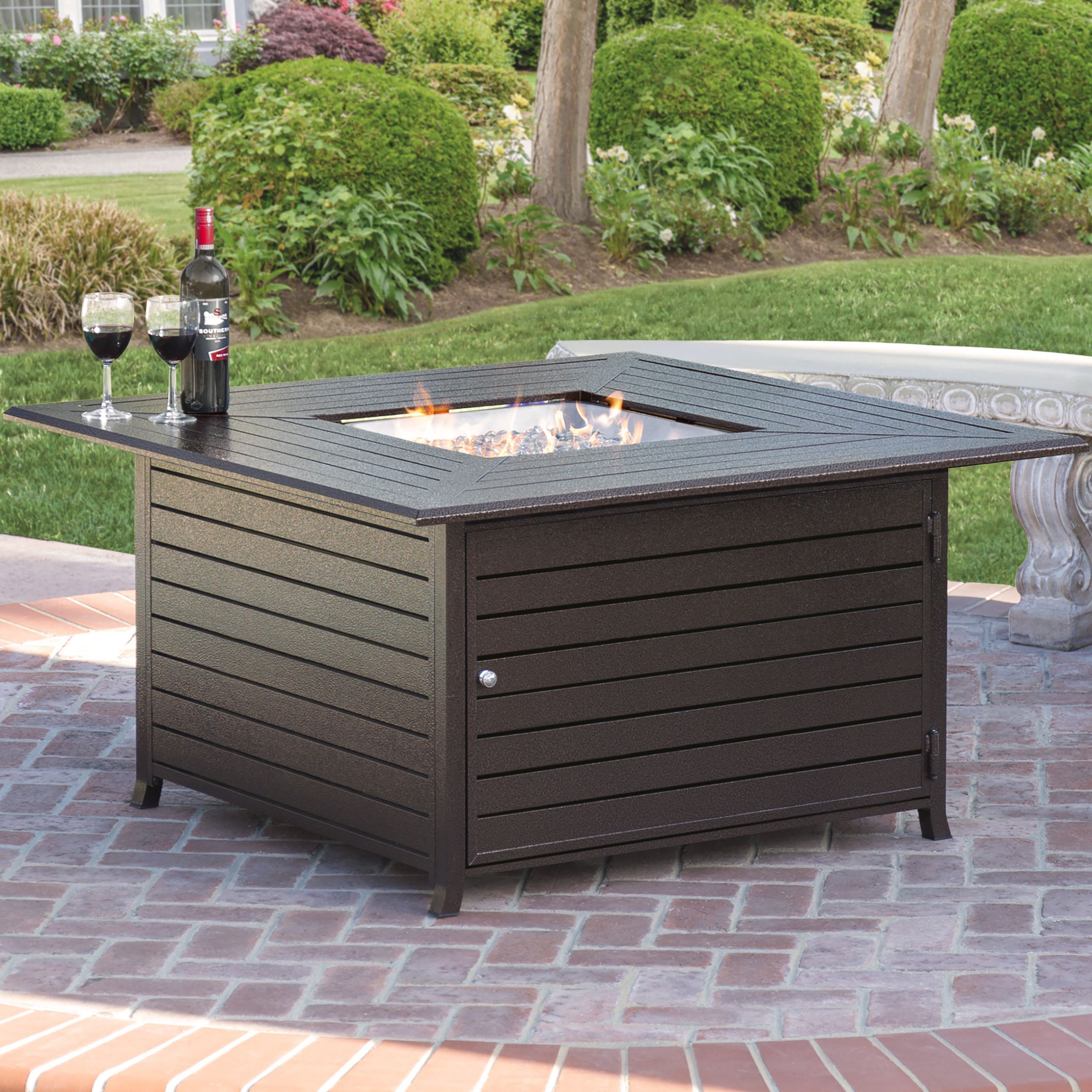 Firepit Patio Table
 Best Choice Products Extruded Aluminum Gas Outdoor Fire