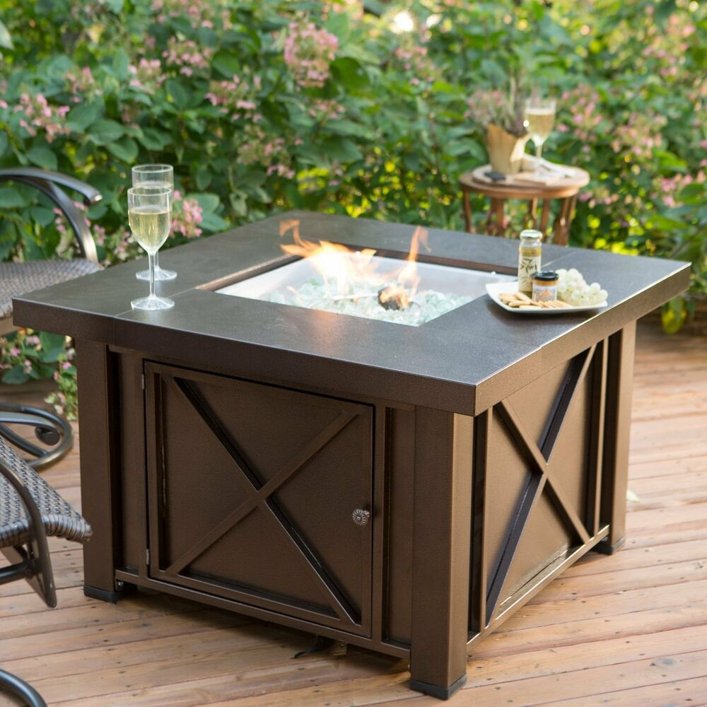 Firepit Patio Table
 Fire Pit Table Gas Burner Patio Deck Outdoor Fireplace