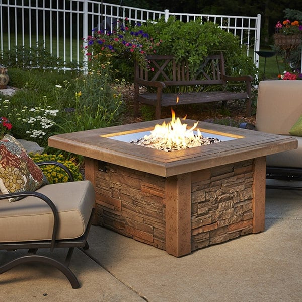 Firepit Patio Table
 Sierra Fire Pit Table Square