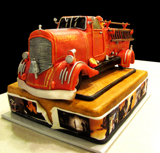 Firetruck Birthday Cake
 Vintage Firetruck Birthday Cake
