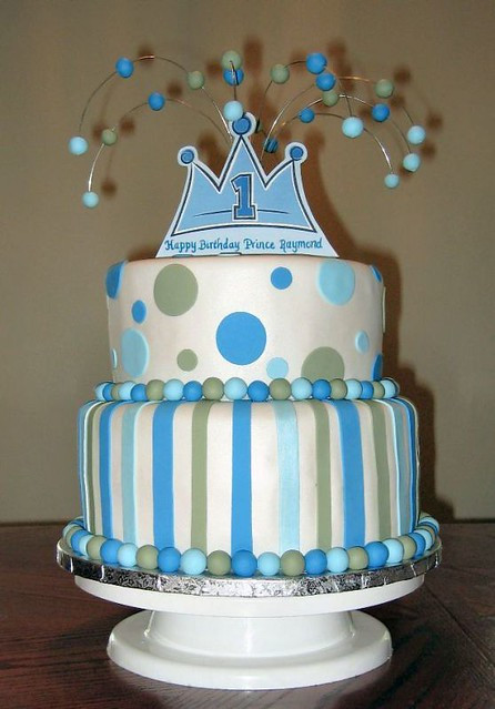 First Birthday Cake Boy
 Baby Boy s First Birthday Prince Theme