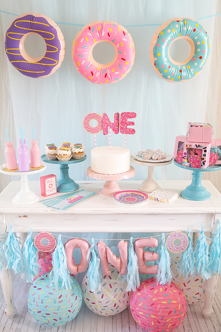 First Birthday Decorations
 Donut Grow Up