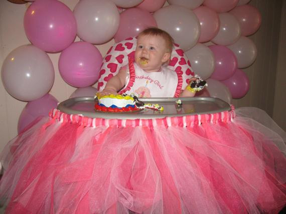 First Birthday High Chair Decorations
 Items similar to Highchair Tutu High Chair Tutu High Chair
