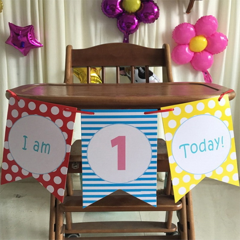 First Birthday High Chair Decorations
 Blue Boy s 1st Birthday High Chair Decorating Kit Set Baby
