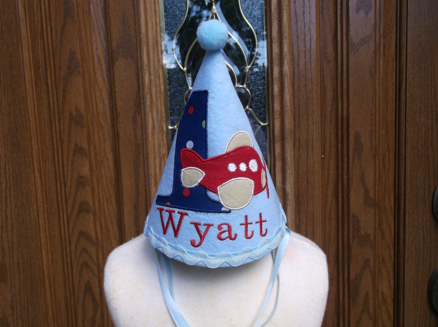 First Birthday Party Hat
 Boys First Birthday Party Hat Blue Airplane Birthday Hat