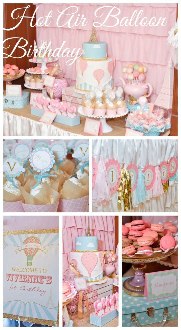 First Birthday Party Themes For Baby Girl
 Hot air balloon girl 1st birthday See more party ideas at