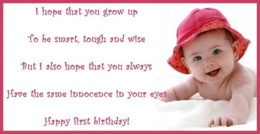 First Birthday Quotes For Baby Girl
 1st birthday poems