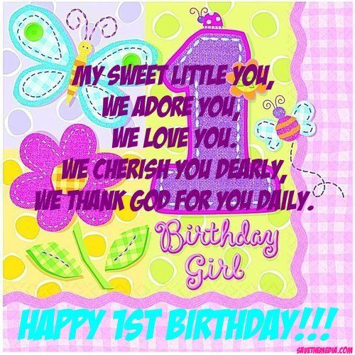 First Birthday Quotes For Baby Girl
 1st Birthday Wishes For Baby Girl