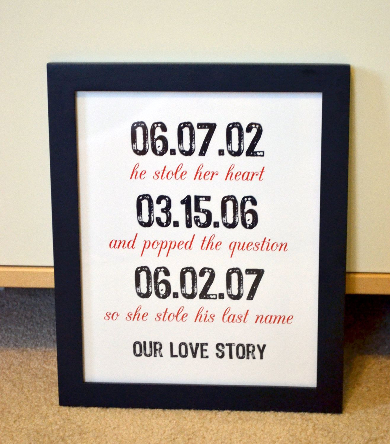 First Father'S Day Gift Ideas From Wife
 Gift for husband 8x10 Wedding ts Engagement party