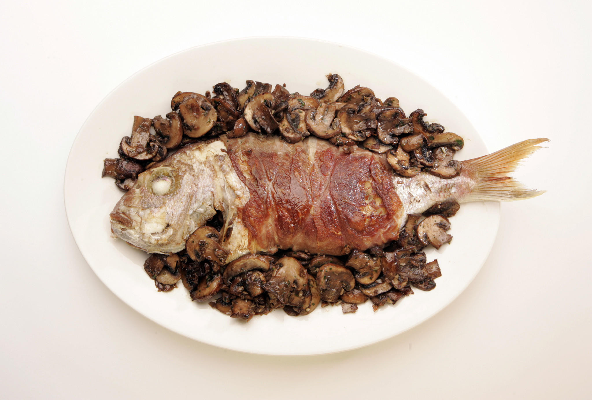 Fish And Mushrooms Recipes
 Recipe Pan roasted fish with prosciutto and mushrooms