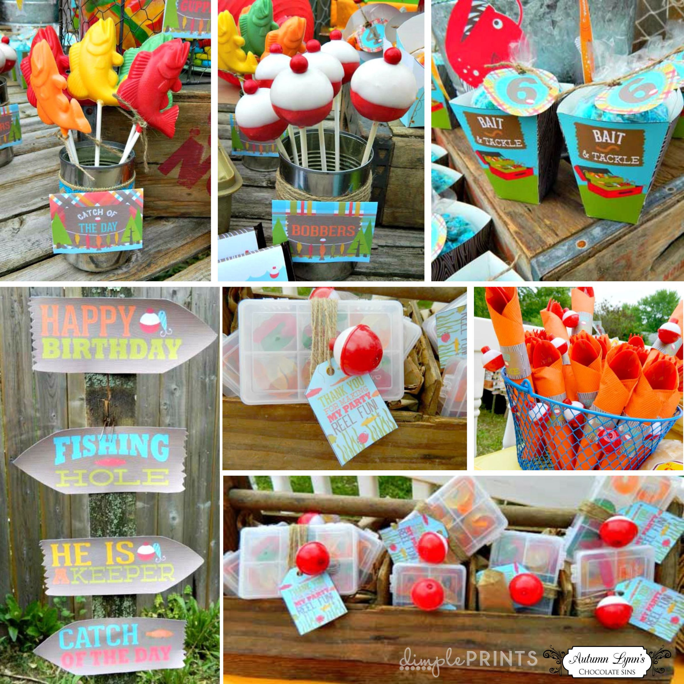 Fish Themed Birthday Party
 Fishing Deluxe Printable Birthday Party Package in 2019
