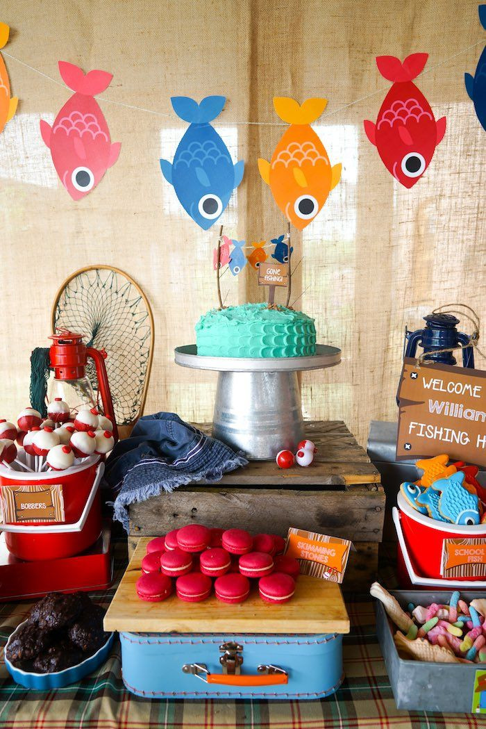 Fish Themed Birthday Party
 Fishing themed party ideas Fishing Party