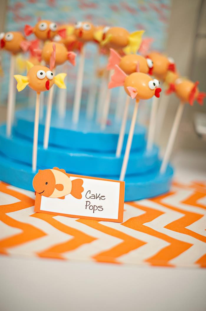 Fish Themed Birthday Party
 Kara s Party Ideas Goldfish Fishing 1st Birthday Party
