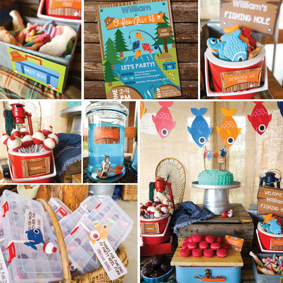 Fish Themed Birthday Party
 Fishing Party Decorations Boys Fishing Birthday Party Decor