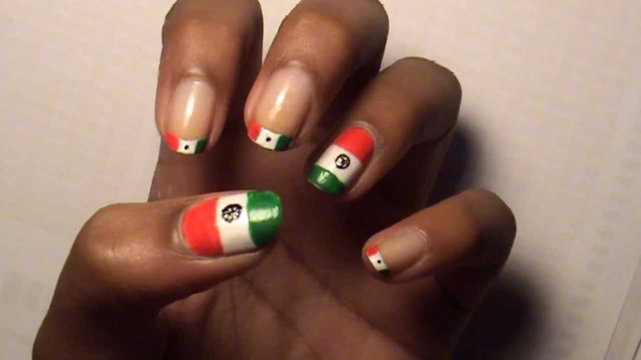 Flag Nail Art
 Indian flag nail art by glamnails