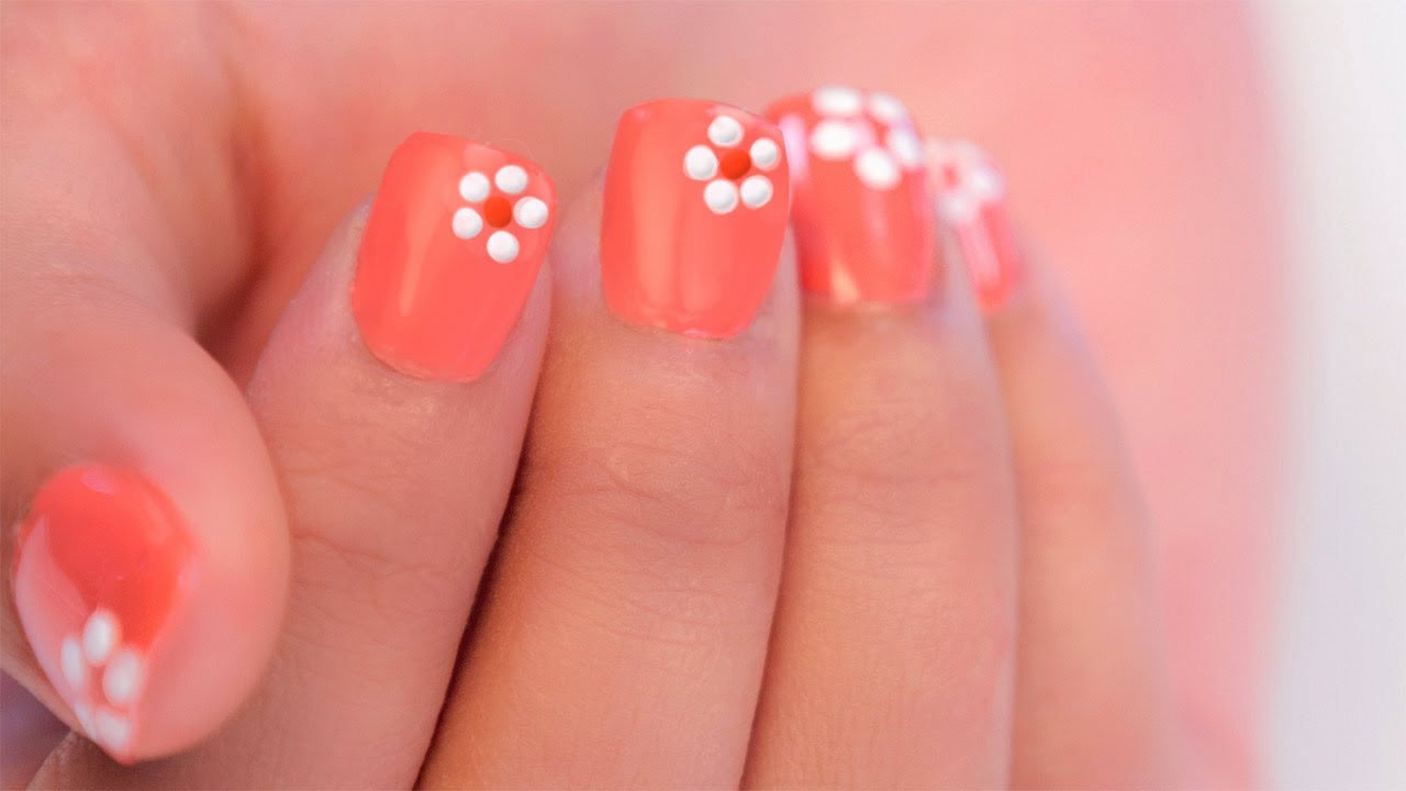 Floral Nail Designs
 EASY FLOWER NAIL ART FOR BEGINNERS
