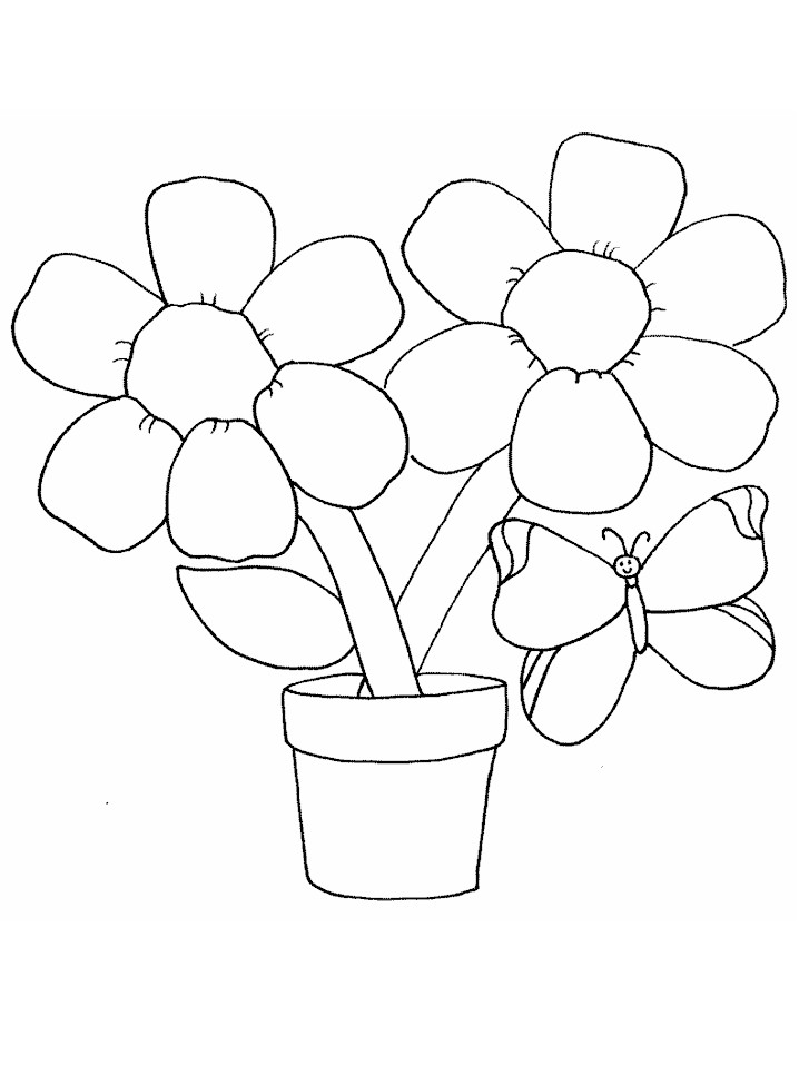 Flower Coloring Pages For Toddlers
 Flower Coloring Pages For Kids