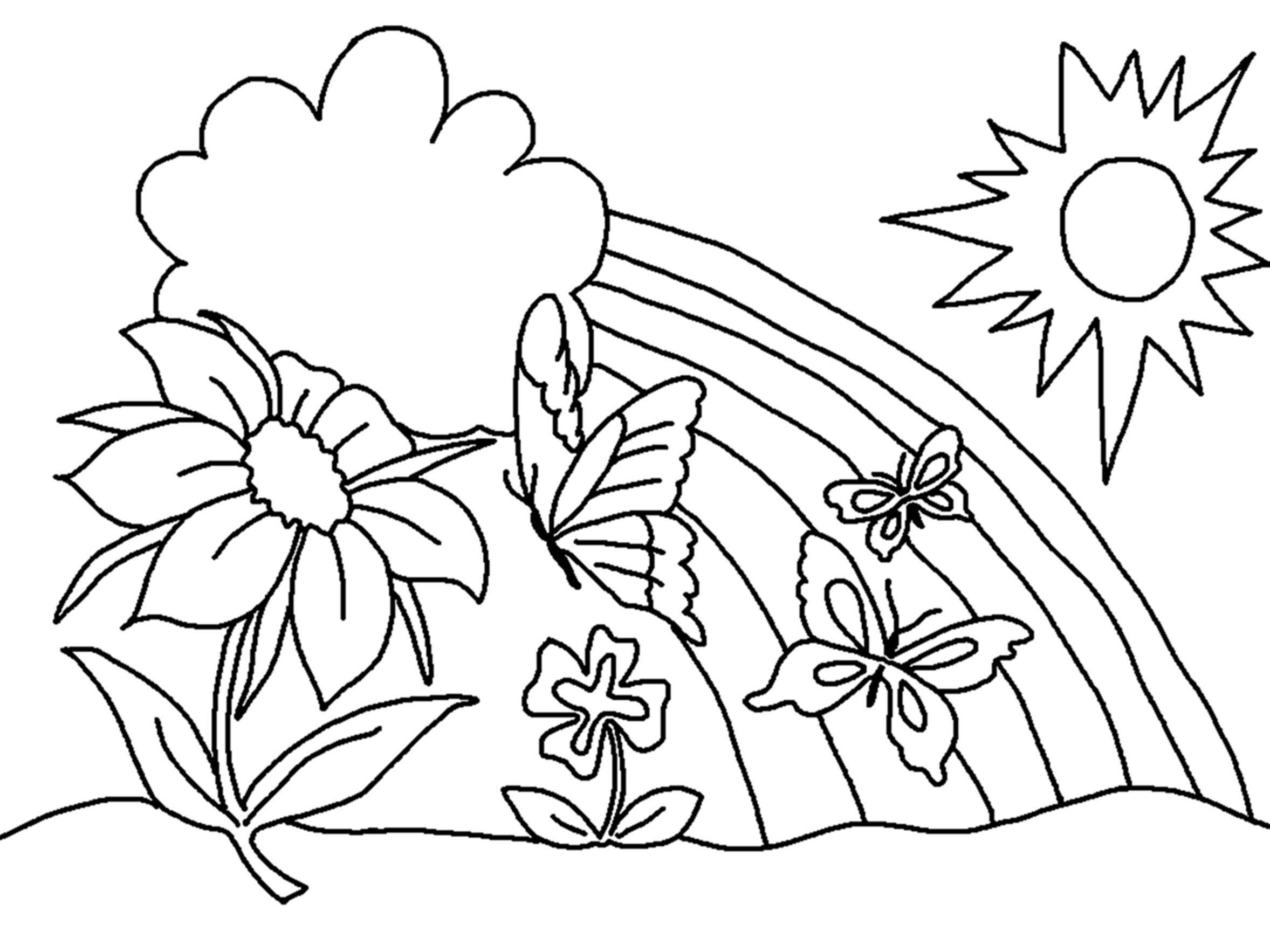 Flower Coloring Pages For Toddlers
 Free Printable Flower Coloring Pages For Kids Best