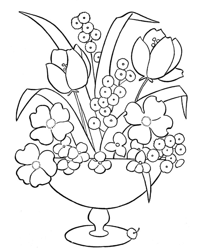 Flower Coloring Pages For Toddlers
 Free Printable Flower Coloring Pages For Kids Best