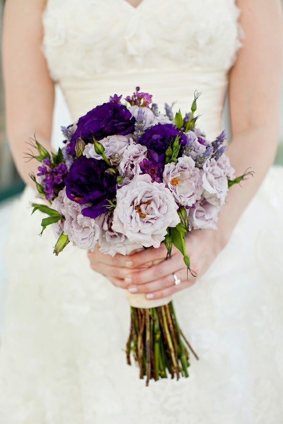 Flowers For Wedding Bouquet
 Purple Wedding Bouquet Inspiration