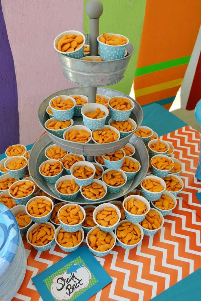 Food Ideas For A Beach Themed Party
 Sharks and surfing birthday party food See more party