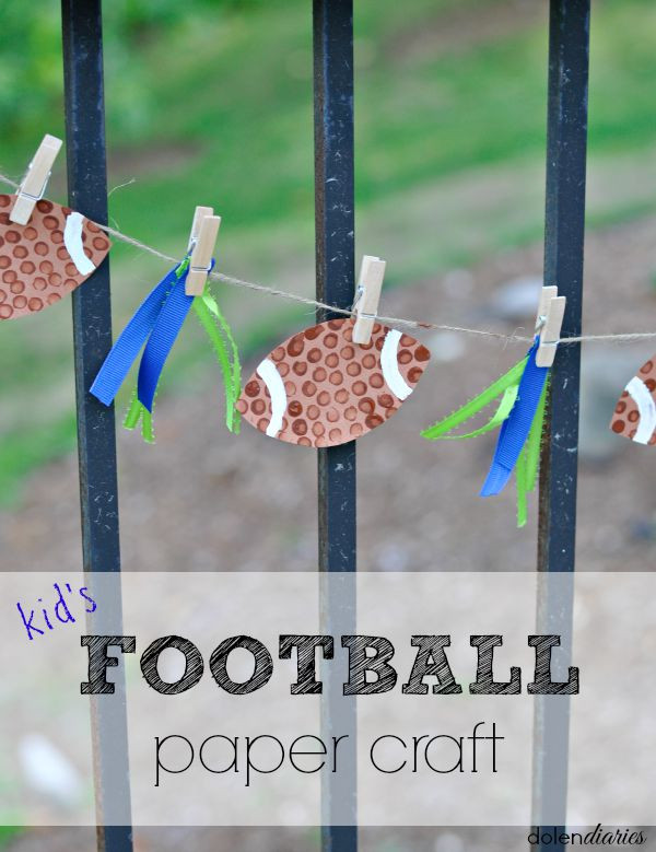 Football Crafts For Kids
 Kid s Football Paper Craft Sugar Bee Crafts