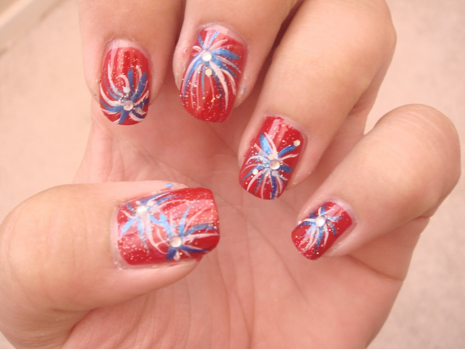 5. Firework Toe Nail Designs for a Sparkling 4th of July - wide 7