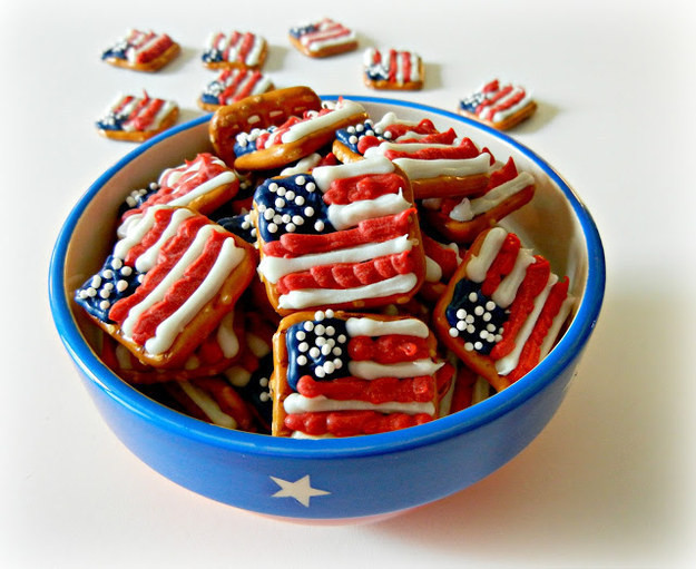 Fourth Of July Pretzels
 29 4th July Your Kids Will Love
