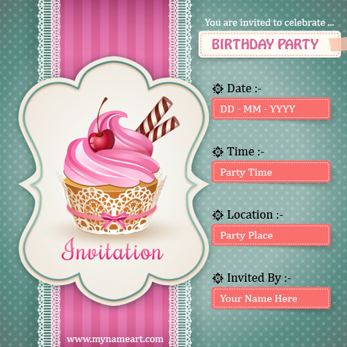 Free Birthday Invitation Maker
 Create Birthday Party Invitations Card line Free