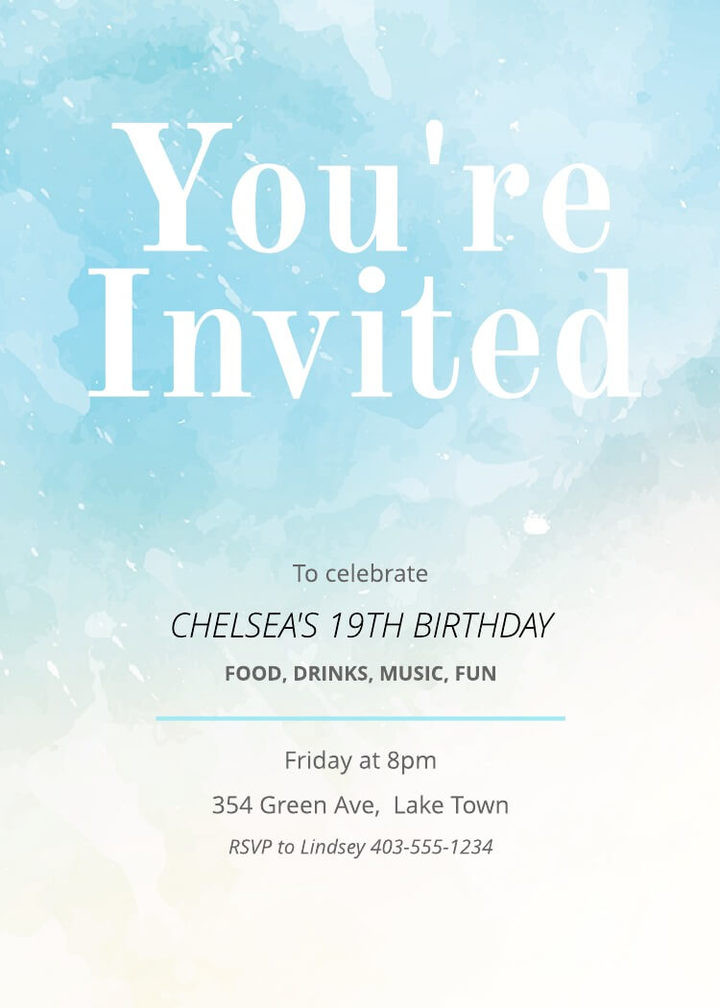 Free Birthday Invitation Template
 Free Printable Invitation Card Templates